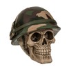 OOTB 78/5759 Polyresin Savings Bank with Lock, Skull with Army
