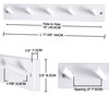 DSEAP Wall Mounted Coat Rack: 16-Inch Hole to Hole, 5