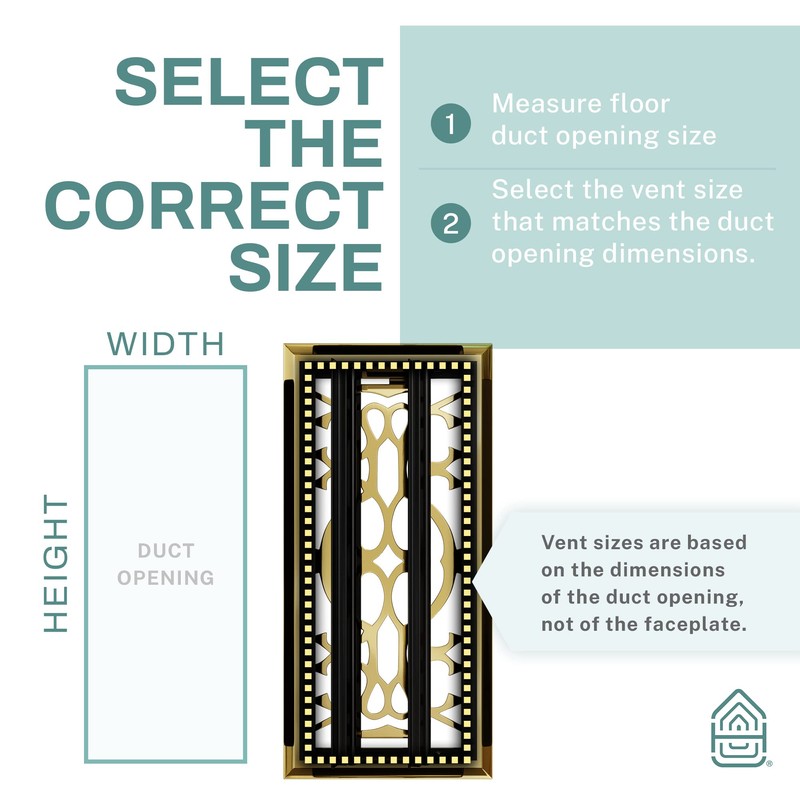 Home Intuition Victorian Floor Vent Cover 2X10 Inch Floor Register