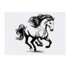 'Running Horse' Temporary Tattoo - Water Resistant, Skin-Safe, Non-Toxic Transfer