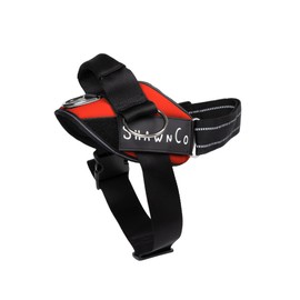 ShawnCo Essential Pro Dog Harness, No-Pull Pet Vest with 3 Leash Clips and Removable, Reflective Side Patches, Adjustable and Padded Harness for Small, Medium and Large Dogs (Mustang Red, S)