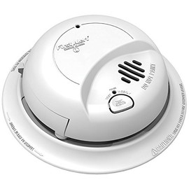 BRK First Alert 9120BFF/ SMI100-AC Smoke Detector, Hardwired Alarm with Battery Backup, White, 1-Pack