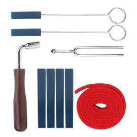 Piano Tuning Set Tool, Professional Piano Tuning Kit, Mutes Wrench Fork Lever Felt Temperament Strip Kits Repair Accessories, for Piano Tuning with Tuner