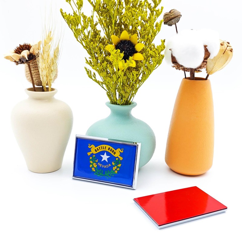 Perdecor Nevada Flag Sticker Emblem Decal Car Chrome Flags, 2