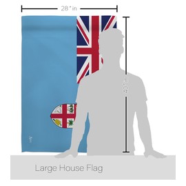 Americana Home & Garden Fiji House Flag Regional Nation International World Country Particular Area Decoration Banner Small Garden Yard Gift Double-Sided, Made in USA