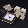 COAI Figaro Chain Square Lapis Lazuli Stone Pendant Necklace 45cm