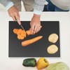 Mymonfif Tempered Glass Cutting Board for Kitchen, Black Glass Board