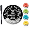 Frank Paperman® 600x DGVU V3 test badges, black/white, 30 mm