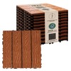 IDZO Wood Plastic Composite Deck Tiles Set of 10, Sustainable