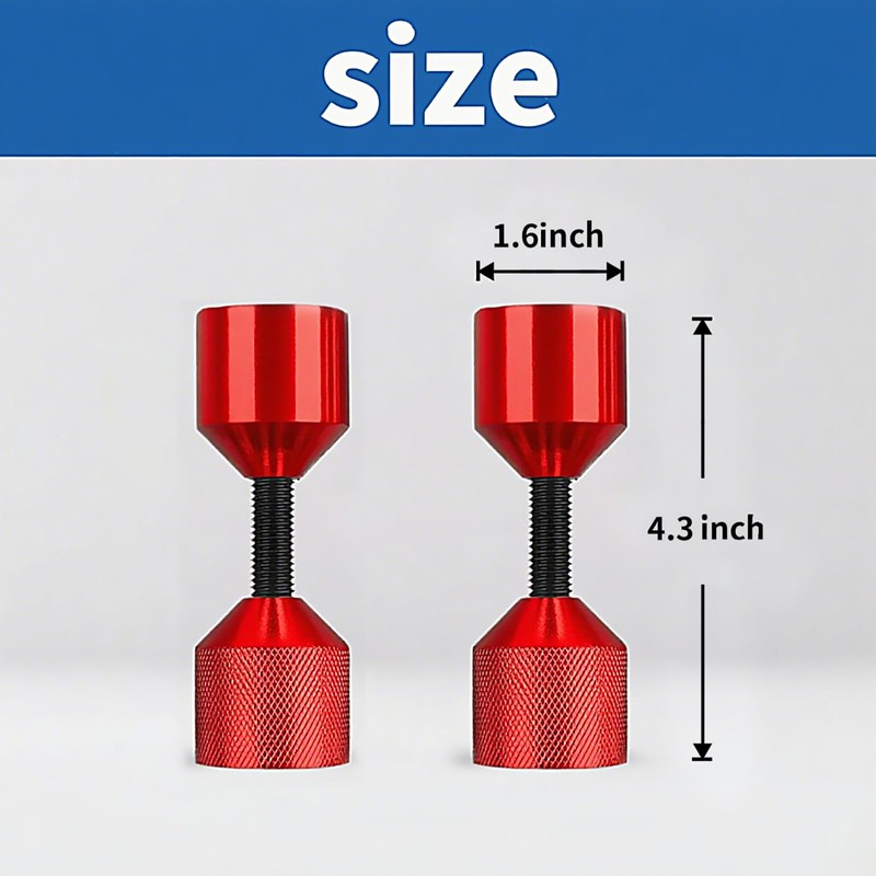 CNWZYMX 2 Pcs Aluminium Flange Two Hole Pins Set -