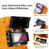 Cowhide Leather Welder Hood Auto Darkening Solar Filter Lens Welding
