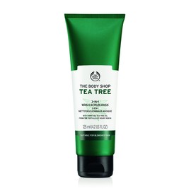The Body Shop Tea Tree 3-in-1 Wash.Scrub.Mask, Made with Tea Tree Oil, 4.2 Fl. Oz