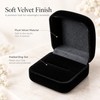 Black Velvet Ring Box – Foldable Engagement & Wedding Ring