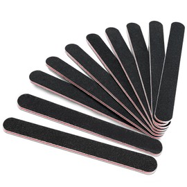 Rnitle 10 Pack Professional Nail Files,Double Sided Emery Board for Natural Nails,Styling & Pet Grooming,for Acrylic and Gel Nails(100/180 Grit)