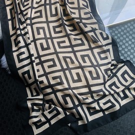 JERLA Women's Scarves Lady Light Soft Fashion Solid Scarf Wrap Shawl plaid scarf (Black 2)