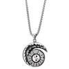 COOLSTEELANDBEYOND Men's Women's Stainless Steel Flame Swirl Fire Evil Eye