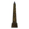 Ebros Egyptian Temple of Ra Gold Black Luxor Obelisk With