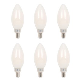 Westinghouse Lighting 5329020 4.5 Watt (60 Watt Equivalent) B11 Dimmable Soft White Filament LED Light Bulb, Candelabra Base, 6 Count (Pack of 1)