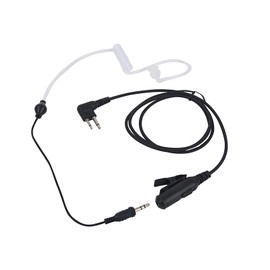 Pdflie 2.5mm 3.5mm in-Ear M1 Ear Bud Ptt Mic Earpiece 3.5mm QD Aux Acoustic Surveillance Radio Headset for Motorola Walkie Talkie 2 Pin CLS 1010 1040 bpr40 dlr1060 ep450