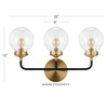 JONATHAN Y JYL9011A Caleb 3-Light 22" Brass Wall Sconce Contemporary