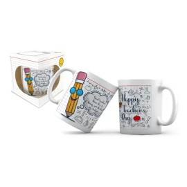 Taza Día Del Maestro Maestra Teacher Miss Con Nombre Y Caja                                                                                           