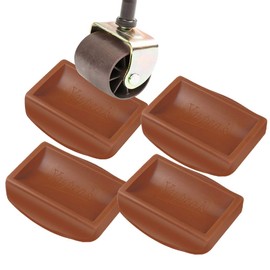 Yupeak Bed Stopper & Furniture Stopper – Caster Cups fits to All Wheels of Furniture, Sofas, Beds, Chairs – Furniture Cups Made up of Solid Silicone and Prevents Scratches 4PACK（Dark Brown）
