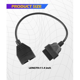SCUARI OBD1 Scanner, OBD1 to OBD2 Adapter, Car Accessories OBD1 12 Pins to OBD2 OBD II 16 Pins Socket Scan Diagnostic Extension Tool Cable Connector Replacement,Used to Connect Scanner and Vehicles