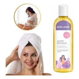 Mom To Mom Aceite De Ducha -125ml - Aceite Para Prevencin De Estras - Con Rosa Mosqueta -Almendras Dulces Y Macadamia - Hidratacin Profunda Y...      