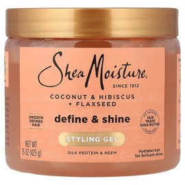 SheaMoisture Styling Gel Define and Shine Coconut and Hibiscus + Flaxseed 425g (15oz) SMT-02066, SheaMoisture, Styling Gel, Define &, 1 pc / 시어모이스처 스타일링 젤 Define and Shine 코코넛 and 히비스커스 + 아마씨 425g(15oz) SMT-02066, SheaMoisture, 스타일링 젤, Define &, 1개