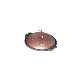 Min (Mine) Aluminum 庵 陶板 Pot 素焼ki Brown/18 cm Deep Type M10 – 466