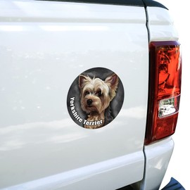 Yorkshire Terrier Yorkie Dog Pet Automotive Car Refrigerator Locker Vinyl Circle Magnet