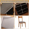 LOPYXBR Dining Chair Seat Covers Set of 6 Jacquard Dining