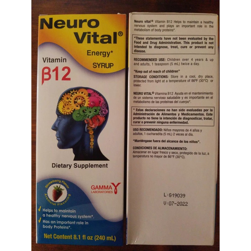 Vital 2 PACK NEURO VITAL B12 ENERGÍA VITAL JARABE 8,1