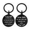 MXRSDF Love Fiance Gifts, Drive Safe Keychain for Him Men