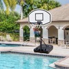 AOKUNG Pool Basketball Hoop, 3.1-4.7ft Easy Adjustable Basketball Goal, Portable