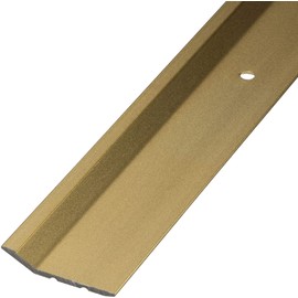 Gedotec Aluminium Transition Profile Perforated End Profile Aluminium Foot Floor Strip Height Adjustment Profile Gold Anodised Cover Strip 90 cm 1 Piece – Transition Rail for Screws