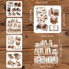 FINGERINSPIRE 4PCS Book Stencils for Painting 15x15cm Plastic PET Collection