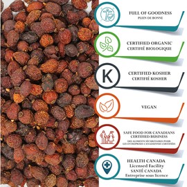 Foothills Naturals Rosehips Organic Whole Dried - 1 Pound (454 Grams), Gourmet Cooking, Healing, Brewing