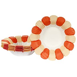 Plato de plástico en forma de Flor color Naranja Fantasias Miguel Plato para Fiestas Articulos para Fiesta Cumpleaños Fiesta tematica tamaño de 12cm de diámetro Marca Mylin 10 piezas