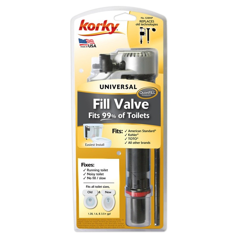 Korky QuietFILL Platinum Toilet Fill Valve - Universal Fits 99%
