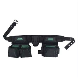 Masterforce 10 Pocket Contractor Carpenters Tool Bag Belt Pouch Storage 2 Hammer Holder