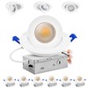 Adetu 4 inch 5CCT Gimbal Led Recessed Lights, 360°+90° Adjustable