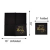 Hello Thirty 30th Cocktail Napkins,40pcs Black Gold Disposable Party Napkins