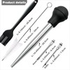 Smithcraft Turkey Baster, Stainless Steel Baster Syringe Meat Injector Baster