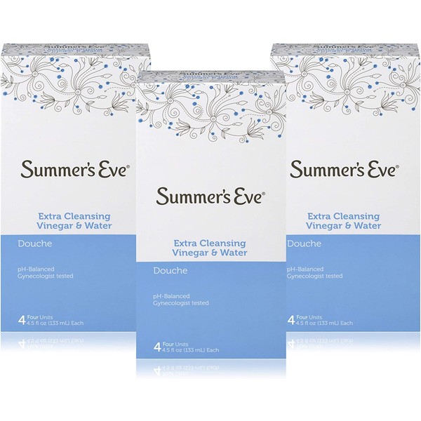 Summer's Eve Extra Cleansing Douche Vinegar & Water 4.5 Ounces Bottles (Pack of 12)