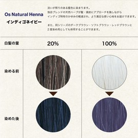 Oz Natural Henna Indigo Navy (2.8 oz (80 g) x 1 bag x 3 boxes, Instruction manual (English language not guaranteed) and gloves included