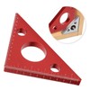 Aluminum Alloy Right Angle Ruler DIY Woodworking Triangle Ruler Measuring