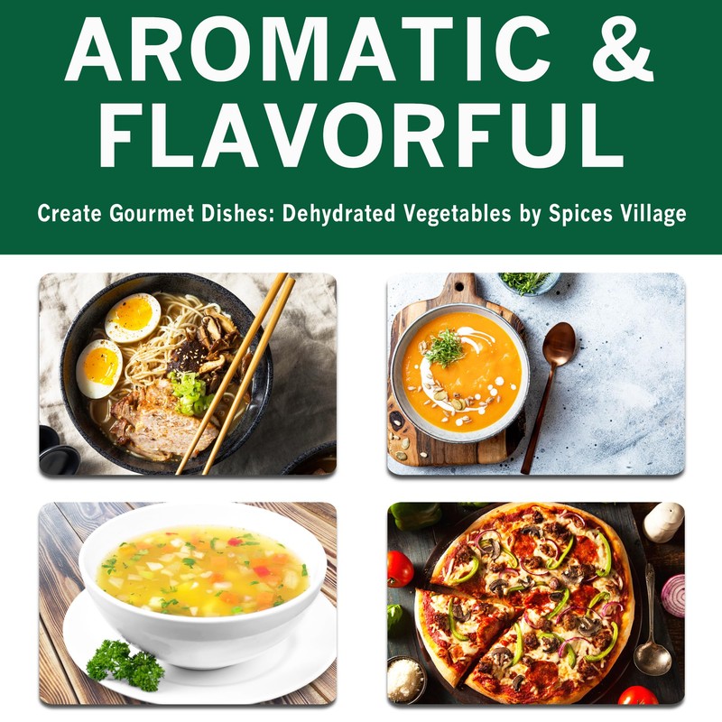 SPICES VILLAGE Dried Ramen Toppings, Dehydrated Vegetables Mixed Vegetables Flakes,
