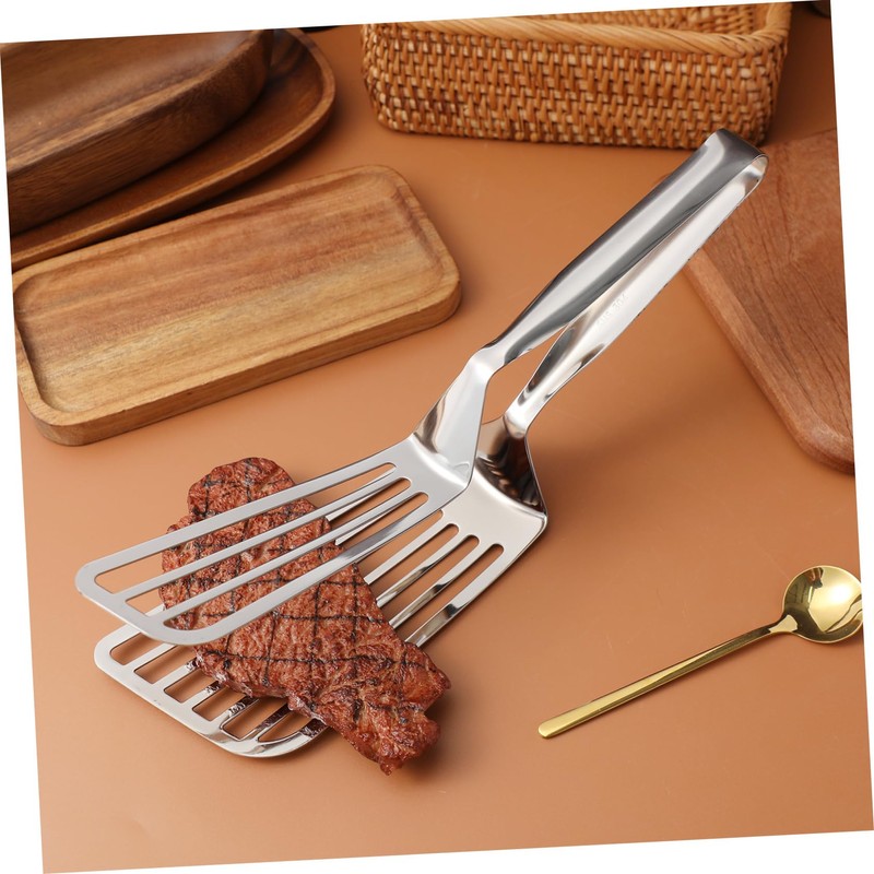 Mobestech 1Pc Stainless Steel Fish Tongs Multi Functional Food Clamp