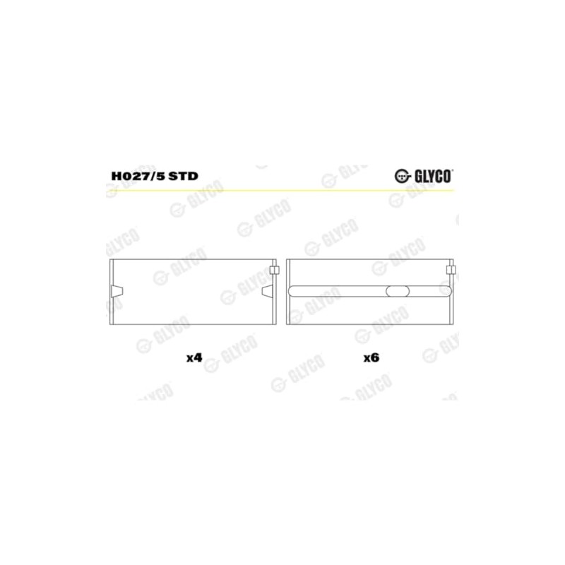 Glyco H027/5 STD Main Bearings, crankshaft